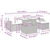 vidaXL 6-tlg. Garten-Sofagarnitur mit Kissen Beige Poly Rattan