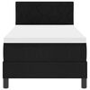 vidaXL Boxspringbett mit Matratze Schwarz 80 x 200 cm Stoff