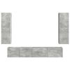 vidaXL TV-Schrankset Wandmontiert 3 pcs Beton Grau Holzwerkstoff