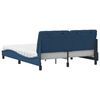vidaXL Bett mit Matratze Blau 160x200 cm Stoff