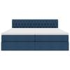 vidaXL Aufbewahrungsbett mit Matratze Blau 180 x 200 cm Kunstleder