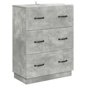 vidaXL Schubladenschrank Betongrau 66 x 34,5 x 87 cm Holzwerkstoff