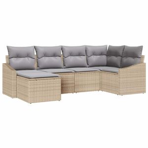 vidaXL Garten Essgruppe 6 stk. Beige und Hellgrau