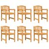 vidaXL Gartenst&uuml;hle 6 Stk. 58x59x88 cm Massivholz Teak