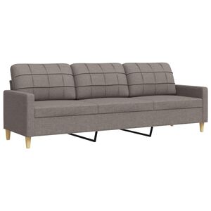 vidaXL 3-Sitzer-Sofa Taupe 210 cm Stoff