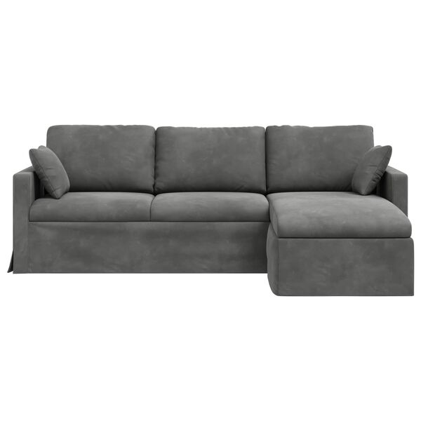 vidaXL Sofa Dunkelgrau