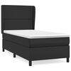vidaXL Boxspringbett mit Matratze Schwarz 100x200 cm Kunstleder