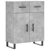 vidaXL Highboard Betongrau 69,5x34x180 cm Holzwerkstoff