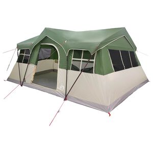 vidaXL Familienzelt 487 x 340 x 216 cm Gr&uuml;n Polyester und Stahl