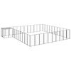 vidaXL Hundezwinger Schwarz 31,46 m&sup2; Stahl
