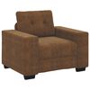 vidaXL Sofa 3 pcs Braun 221 x 80 x 80 cm Leinenmischgewebe