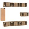 vidaXL TV-Schrankset Wandmontiert 8 pcs Artisan-Eiche Holzwerkstoff