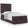 vidaXL Ottoman-Bett mit Matratze Dunkelbraun 90x190 cm Stoff