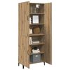 vidaXL Highboard 2 pcs Artisan-Eiche Holzwerkstoff