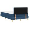 vidaXL LED Boxspringbett mit Matratze mit LED Blau 120 x 200 cm Stoff