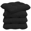 vidaXL Sitzkissen 4 stk. Stoff Schwarz 45 x 45 x 12 cm