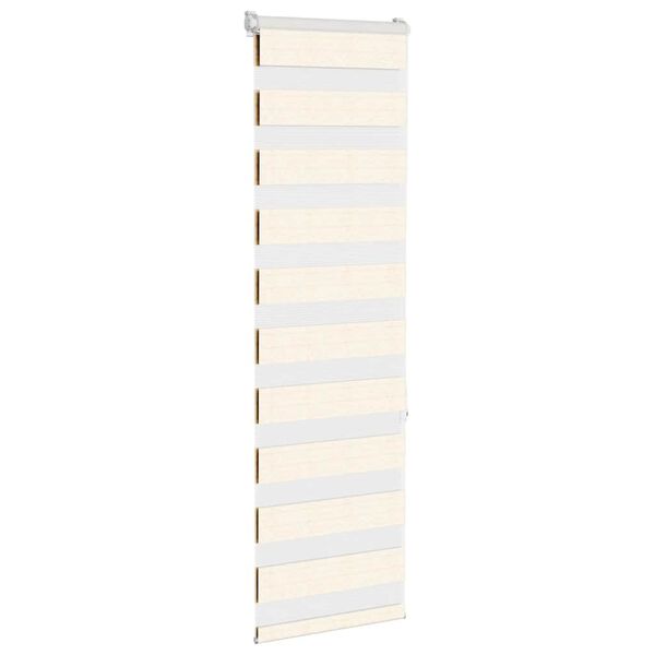 vidaXL Doppelrollo Marmorbeige 40x150 cm Stoffbreite 35,9 cm Polyester