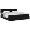 vidaXL Ottoman-Bett mit Matratze Schwarz 200x200 cm Samt