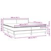 vidaXL Boxspringbett mit Matratze Dunkelgrau 200x210 cm Samt
