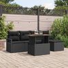 vidaXL Garten Essgruppe mit Kissen 6 pcs Schwarz und Braun