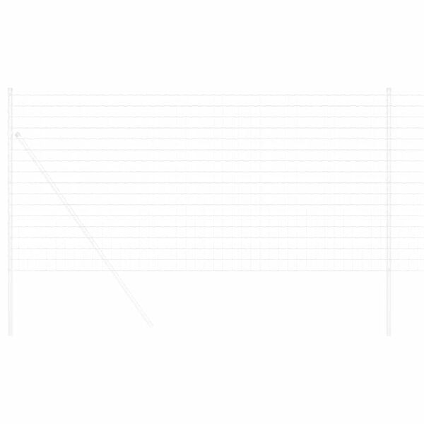 vidaXL Eurozaun Silber 1,2 x 25 m Feuerverzinktes Eisen