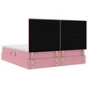 vidaXL Bett mit Stauraum und LED mit Matratze Rosa 180 x 200 cm Samt