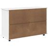 vidaXL Rollschrank Mit Rad Wei&szlig; 100 x 39 x 65,5 cm Massivholz Kiefer