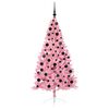 vidaXL Künstlicher vorbeleuchteter Weihnachtsbaum Rosa 180 cm PVC