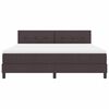 vidaXL Boxspringbett mit Matratze Dunkelbraun 180 x 200 cm Stoff