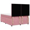 vidaXL Boxspringbett mit Matratze Rosa 140x190 cm Samt