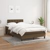 vidaXL Boxspringbett mit Matratze Dunkelbraun 120x190 cm Stoff