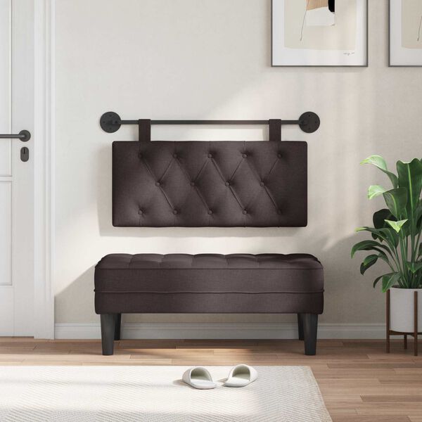 vidaXL H&auml;ngevorderseite Wandmontiert Dunkelbraun 100 x 55 x 7 cm Stoff