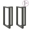vidaXL Bartischbeine T-Form 2 Stk. Anthrazit 60x35x(90-91) cm Stahl