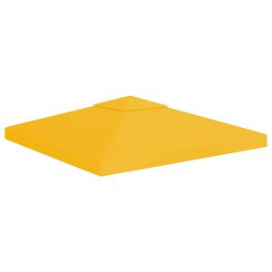 vidaXL Pavillon-Dachplane mit Kaminabzug 310 g/m&sup2; 3x3 m Gelb