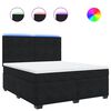 vidaXL Boxspringbett mit Matratze Schwarz 180x200 cm Samt