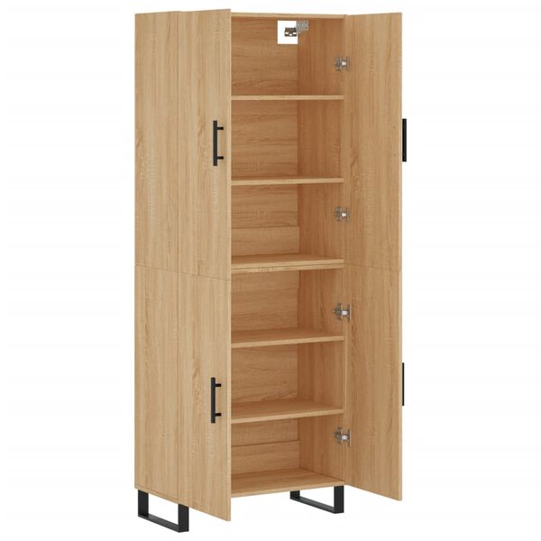 vidaXL Highboard Sonoma-Eiche 69,5x34x180 cm Holzwerkstoff