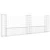 vidaXL Gabionenkorb U-Form mit 3 S&auml;ulen Eisen 260x20x100 cm