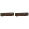 vidaXL Wandschr&auml;nke 2 Stk. Eichen-Optik 75x18x16,5 cm Holzwerkstoff