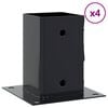 vidaXL Pfostentr&auml;ger Quadrat 4 Stk. 81x81 mm Pulverbeschichteter Stahl