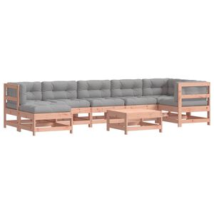 vidaXL 8-tlg. Garten-Lounge-Set mit Kissen Massivholz Douglasie