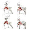 vidaXL Weihnachtsrentier 4 stk. 80 LEDs Warmes Wei&szlig; 43 x 19 x 65 cm