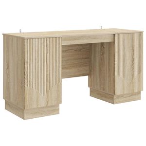 vidaXL Schreibtisch Sonoma-Eiche 142,5 x 50 x 75 cm Holzwerkstoff