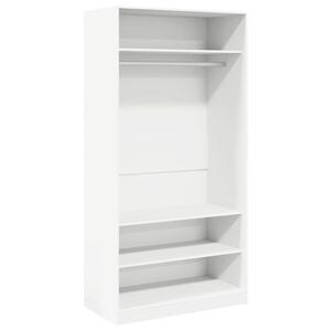 vidaXL Kleiderschrank Wei&szlig; 100&times;50&times;200 cm Holzwerkstoff