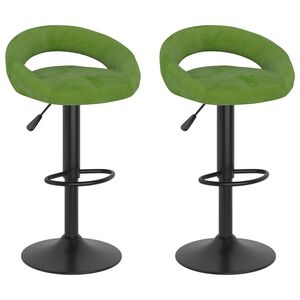 vidaXL Barhocker 2 Stk. Hellgr&uuml;n Samt