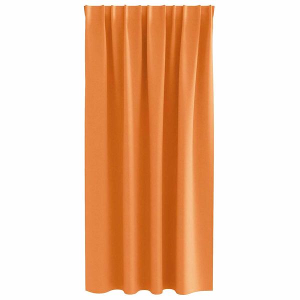 vidaXL Verdunkelungs-Vorh&auml;nge mit Ringen 2 pcs Orange 175 x 140 cm