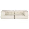 vidaXL 2-Sitzer-Modulsofa Creme 140x70x36 cm Stoff