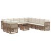 vidaXL Gartensofa-set 12 pcs Beige Poly-Rattan