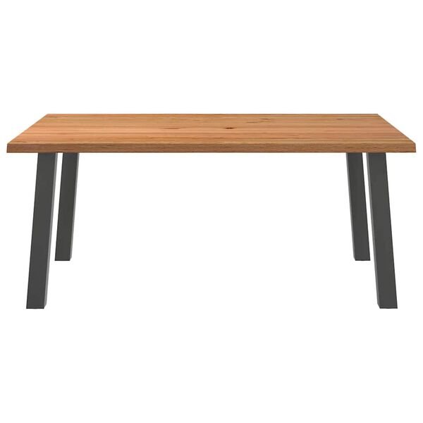 vidaXL Esstisch mit Baumkante 180x120x74 cm Massivholz Eiche Rechteckig