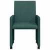 vidaXL Esszimmerstühle mit Rollen 2 pcs Dunkelgrün 57 x 66 x 94 cm