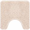 vidaXL Rutschfeste Badematte mit Toilettenausschnitt Creme 50 x 50 cm